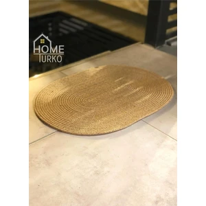 Home Turko Hasır, Jüt Desenli Modern Iç ve Dış Kapı Önü Paspası, Balkon Paspası, Banyo Paspası / Hediyelik.