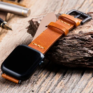 Apple Watch Uyumlu 42MM 44MM 45MM 49MM 1 / 2 / 3 / 4 / 5 / 6 / Se / 7 / 8 / 9 Ultra Ultra 2 Deri Kordon Deri Kayış Taba