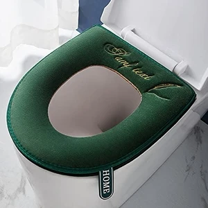 1 Adet Daha Kalın ve Yumuşak Klozet Kapağı - Yumuşak ve Kalın Minder - Tüm Oval Klozet Kapakları ile Uyumlu (Yeşil-Fermuarlı) (Yurt Dışından)