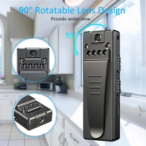 Kamera Kablosuz Giyilebilir Hd 1080P Mini Vücut Kamerası Hareketli Ev Dadı Kamerası (Yurt Dışından)