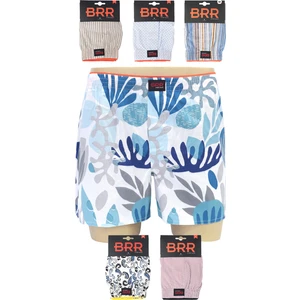 Karışık Renk ve Desenli 6’lı Paket Pamuklu Poplin Boxer Şort