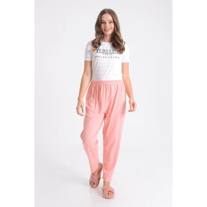 Pınkmark Kadın Beli Lastikli Rahat Kesim Pamuklu Battal Büyük Beden Pijama Altı  PMPT25695