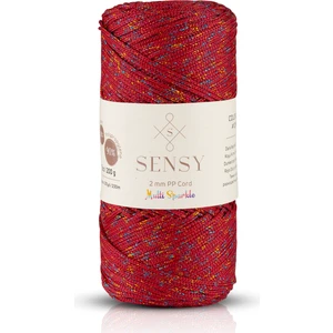 Multi Sparkle Simli Çok Renkli Polyester Makrome Ip 2mm 200 gr