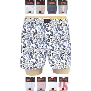 Karışık Renk ve Desenli 9’lu Paket Pamuklu Poplin Boxer Şort