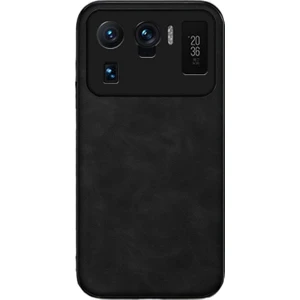 Xiaomi 11 Ultra Için Luxury Leather Series Deri Desenli Plastik Koruma Kılıf - AL8125
