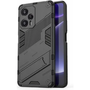 Xiaomi Redmi Note 12T Pro Matrix Serisi Armor Standlı Perfect Koruma Kılıf - Siyah AL3416