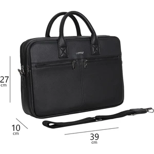 Cambridge Polo Club Suni Deri Evrak Çantası PLEVR50073 Siyah