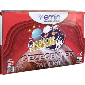 Ay Magnet Gezegen Alemi Modeli, Gezegen Sistemi, Boya, Fırça, Eğitici Maket, Deney Seti, Plastik (1 Kutu)
