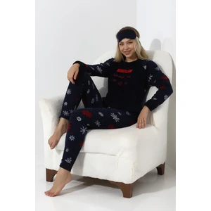 F5009 Peluş Welsoft Polar Kışlık Yumoş Kadın Pijama Takımı