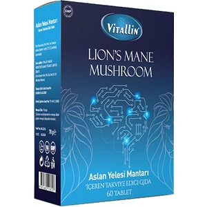 Aslan Yelesi Mantarı 1000 mg 60 Tablet Lion's Mane Mushroom 1000 mg 60 Tablet