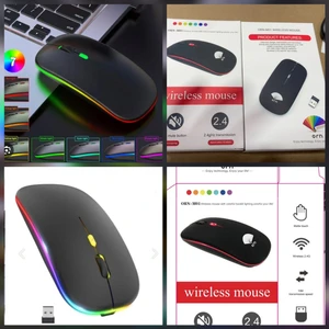 Rgb LED Kablosuz Mouse Optik Wireless Mouse Sessiz Mouse