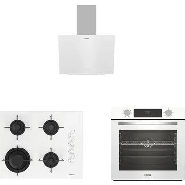Altus ALA 322 W Fırın 189 DW Gazlı Ocak 570 W Davlumbaz Beyaz Ankastre Set Yüksek