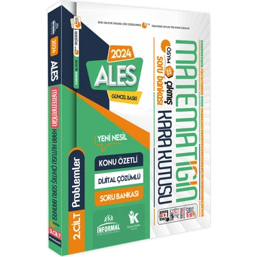 Karakutu Yayınları ALES Matematiğin Kara Kutusu 2. Cilt Problem K.ö. Dijital Çözümlü ÖSYM Çıkmış
