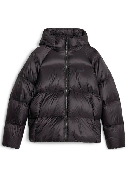 Hooded Ultra Down Puffer Kadın Siyah Mont