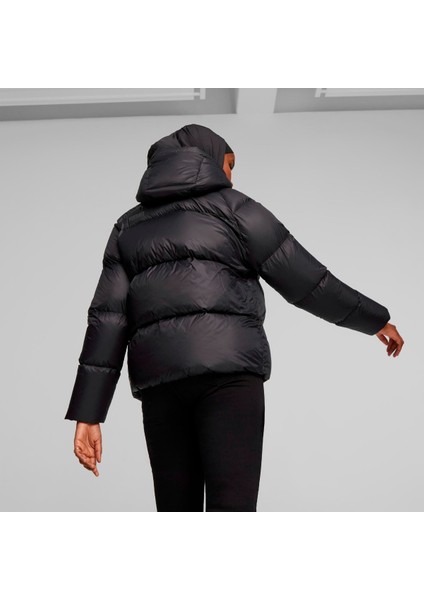 Hooded Ultra Down Puffer Kadın Siyah Mont