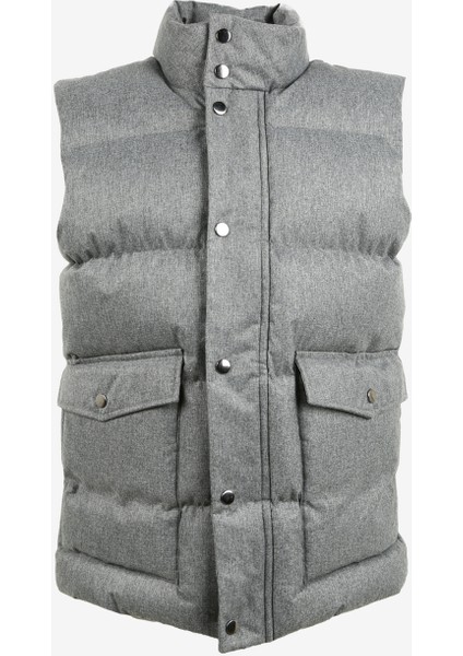 Düz Gri Erkek Yelek F3WMYLK110