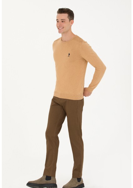 Normal Bel Normal Paça Slim Fit Hardal Erkek Pantolon MICEL23K modelleri