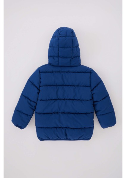 Erkek Bebek Su itici Polar Astarlı Kapüşonlu Şişme Mont A2215A523AU