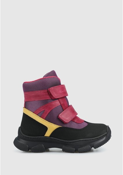 Fuşya Deri Kız Çocuk Bot