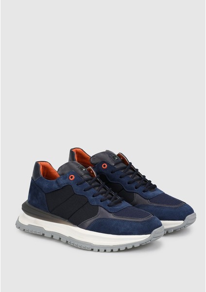 Lacivert Deri Erkek Sneaker fiyatları