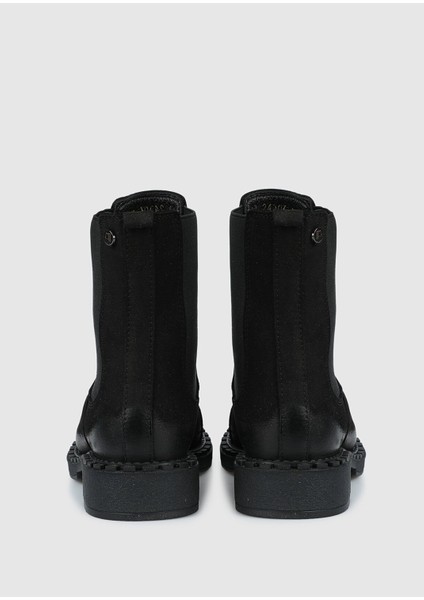 Siyah Deri Kadın Bot fırsatları