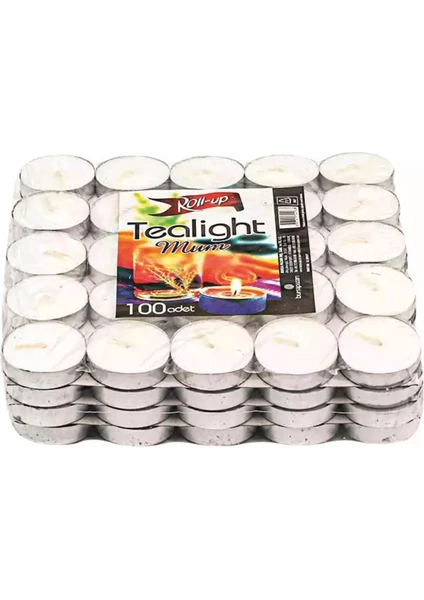 Tealight Beyaz Mum 100 Adet