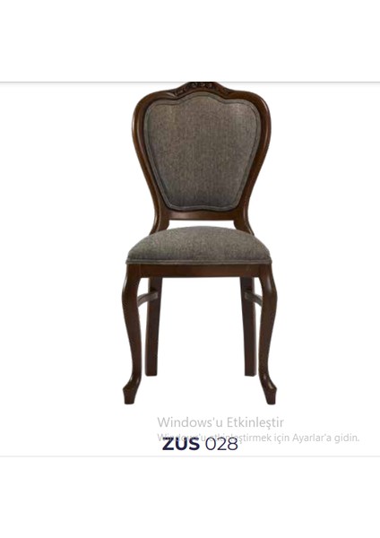 Sandalye Zus028 Model Kayın Aslan Ayak Çizgi Desenli Örgü Kumaş Parlak Koyu Ceviz fiyatları