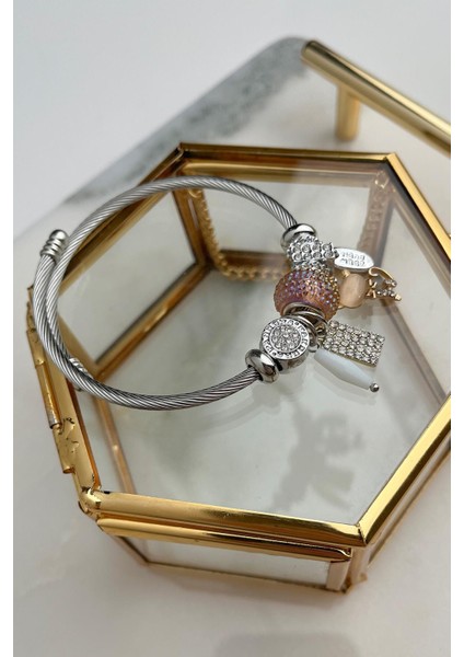 Çelik Pandora Figürlü Bileklik modelleri