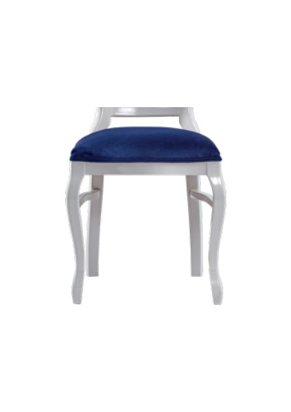 Sandalye ST Zus030 Oyma Çizgi Model Kayın Klasik BabyFace Kumaş Beyaz Parlak renk