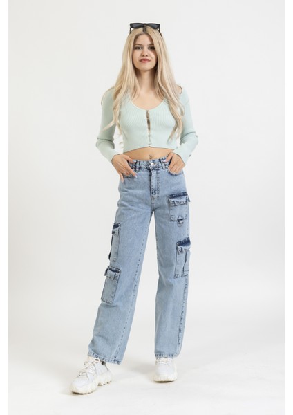 Italyan Kol Önü Agraflı Hırka, Kanca Detaylı Bluz, Boyundan Bağlamalı Crop BLUZ,60188