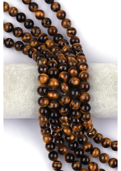 Kaplan Gözü Doğal Taş Dizi 10 mm Küre Kesim