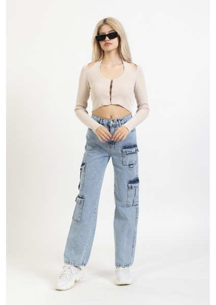 Italyan Kol Önü Agraflı Hırka, Kanca Detaylı Bluz, Boyundan Bağlamalı Crop BLUZ,60188 fiyatları