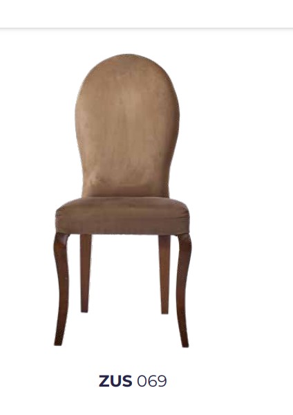 Sandalye ST Zus069 Oval Sırt Model Bej Renk Ortoped Oturum Avangart Ayak El Yapım