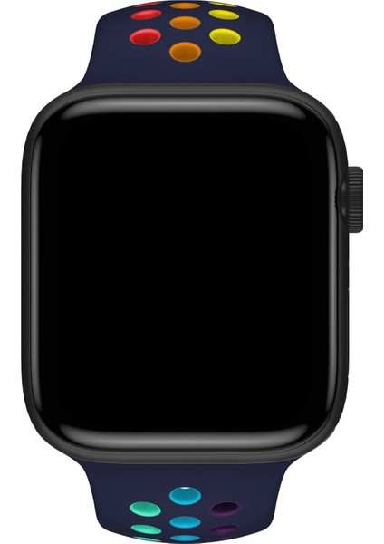 Watch 2 3 4 5 6 7 8 9 Se 42 44 45 49MM Uyumlu Delikli Spor Silikon Kordon Lavy Rainbow modelleri