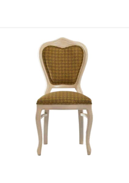 Sandalye ST Zus029 Oval Çizgi Model Kayın Çizgi Ayk Örgü Kumaş Parlak Krem Elyapı