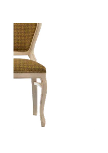 Sandalye ST Zus029 Oval Çizgi Model Kayın Çizgi Ayk Örgü Kumaş Parlak Krem Elyapı