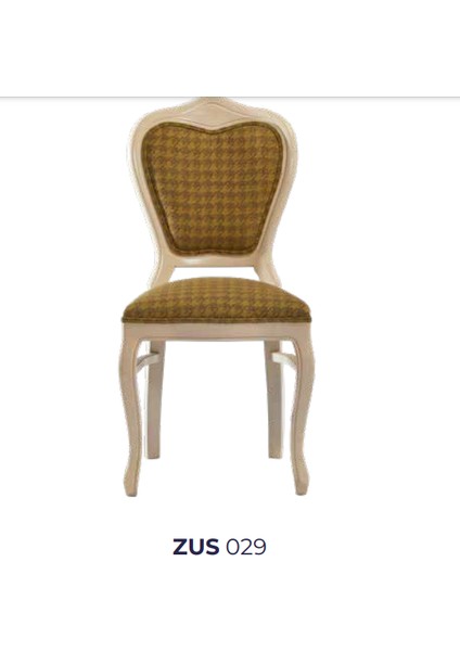 Sandalye ST Zus029 Oval Çizgi Model Kayın Çizgi Ayk Örgü Kumaş Parlak Krem Elyapı