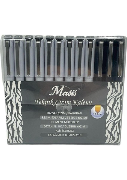 Teknik Çizim Seti 12'li Set