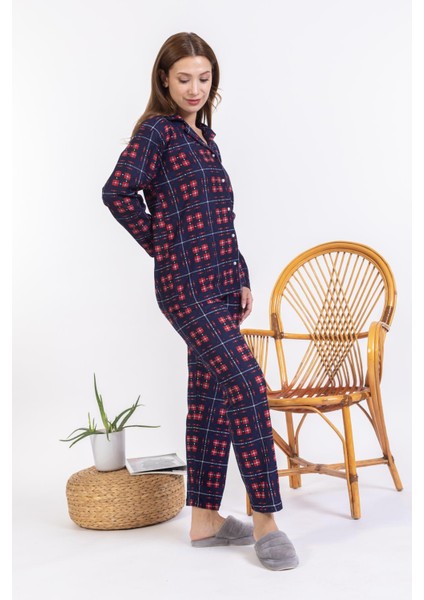 Yeni Sezon Düğmeli Süet Kadın Pijama Takımı 5503 modelleri