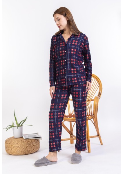 Yeni Sezon Düğmeli Süet Kadın Pijama Takımı 5503 indirimleri