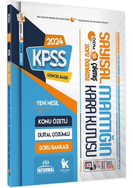 KPSS Sayısal Mantığın Kara Kutusu Konu Özetli Dijital Çözümlü ÖSYM Çıkmış Soru Havuzu Bankası