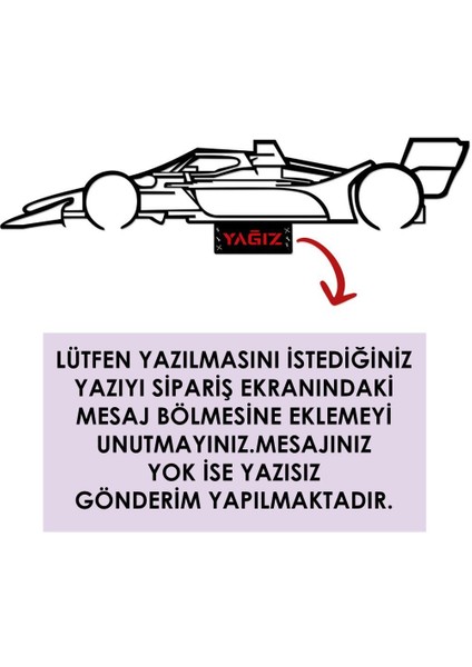 Işıklı Kişiselleştirilebilir Araba Temalı Tablo Formula 1 F1 Dekoratif Gece Lambası