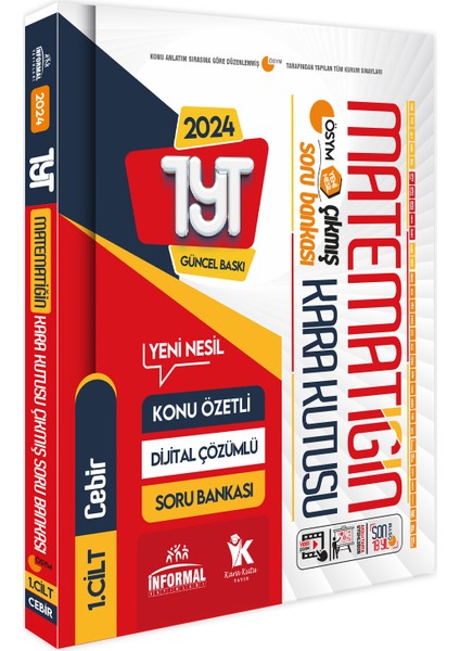 Karakutu Yayınları YKS-TYT Matematiğin Kara Kutusu 1. Cilt Konu Özetli D.çözümlü ÖSYM Çıkmış Soru Havuzu Bankası