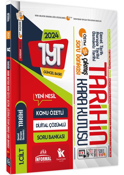 YKS-TYT Tarihin Kara Kutusu 1. Cilt Dijital Çözümlü Konu Özetli ÖSYM Çıkmış Soru Havuzu Bankası