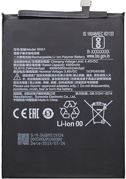 Xiaomi Redmi 8 / Redmi 8A (BN51) Batarya Pil 5000MAH
