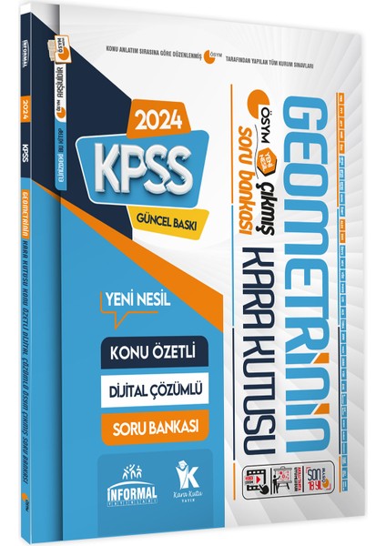 KPSS Geometrinin Kara Kutusu Konu Özetli Dijital Çözümlü ÖSYM Çıkmış Soru Havuzu Bankası fiyatları