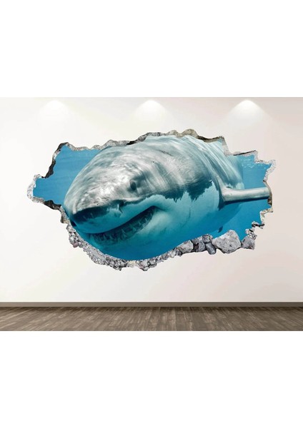 Vahşi Köpek Balıkları Full Hd Baskı 3D Sticker Kaplama