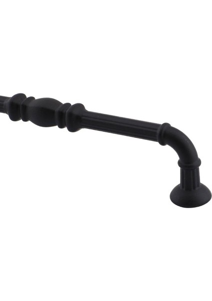 Metax Buket Mobilya Mutfak Dolabı Çekmece Dolap Kapak Kulpu Kulbu Mat Siyah 128 mm Metal Kulp