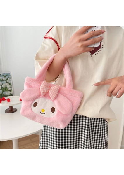Kuromi Pembe Peluş Kadın Çanta Kadın Çantası El Çantası Günlük Çanta Tablet Çantası Kozmetik Çanta fiyatları