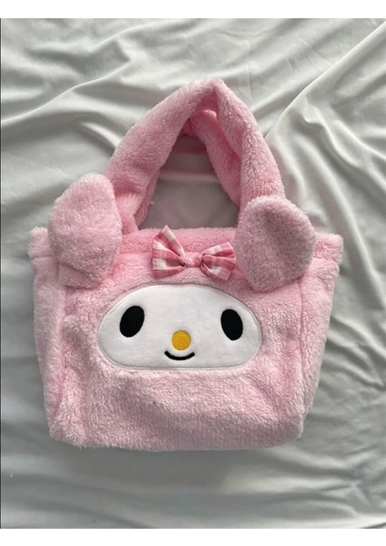 Kuromi Pembe Peluş Kadın Çanta Kadın Çantası El Çantası Günlük Çanta Tablet Çantası Kozmetik Çanta indirimleri